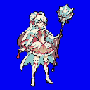 Pixel Art: 让角色释放魔法攻击，冰魔法 (generated with AI by Myrithor Pixie).