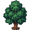 Pixel Art: Cinematic 2D game background, pine trees tops gently swaying...