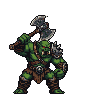 Pixel Art: orc attacks