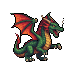 Pixel Art: classic dragon
