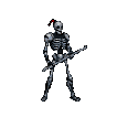 Pixel Art: skeleton is attacking with crowbar (generated with AI by pixie.haus).