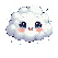 A fluffy white cloud with a sweet face transforms into a dark, jagged, and menacing cloud.