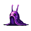 Pixel Art: slug creature is creeping (generated with AI by pixie.haus).