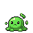 Translucent green slime, mischievous red imp, skeletal mouse, surprised purple ghost, and stout blue beetle, all in retro RPG sprite style.