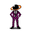 Pixel Art: make the character smoking a cigarette (generated with AI by HoneyBadger42).