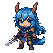 Pixel Art: fighting stance (generated with AI by pixie.haus).