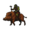 Pixel Art: orc rides on boar (Remix)