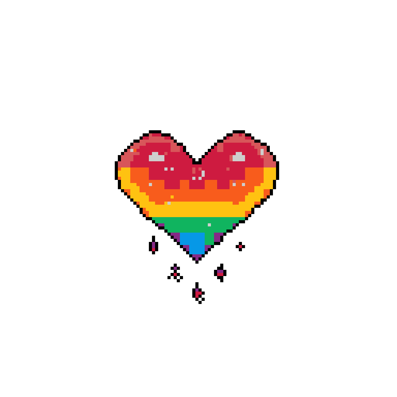 Rainbow Heart Shattering: Vibrant Pride Energy