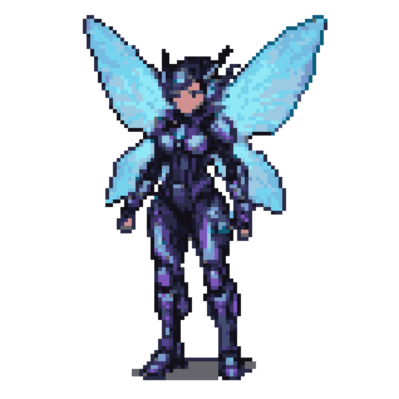 Futuristic Pixie Warrior: Ethereal Wings, Sci-Fi Armor