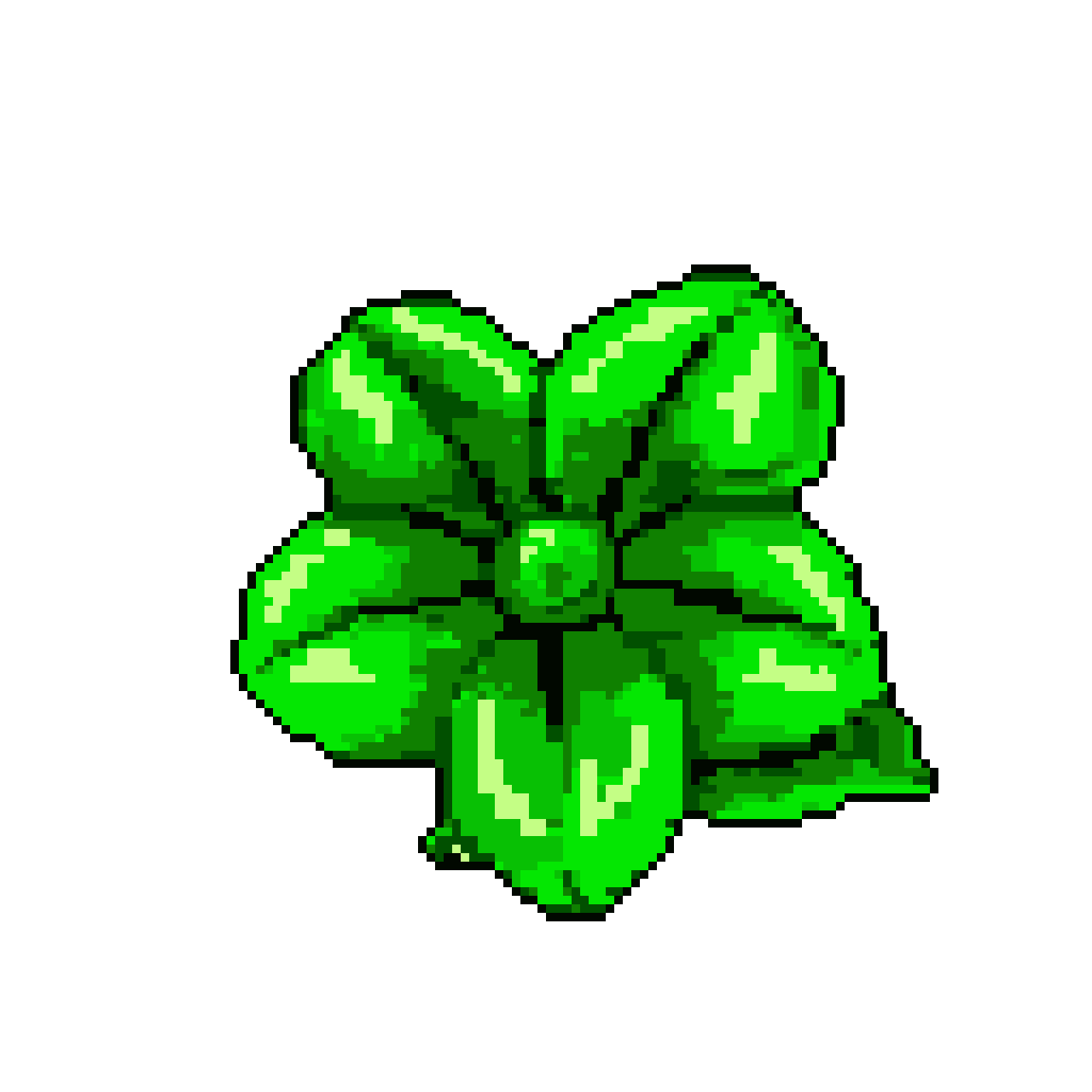 Glowing Green Bloom: Abstract Organic Icon