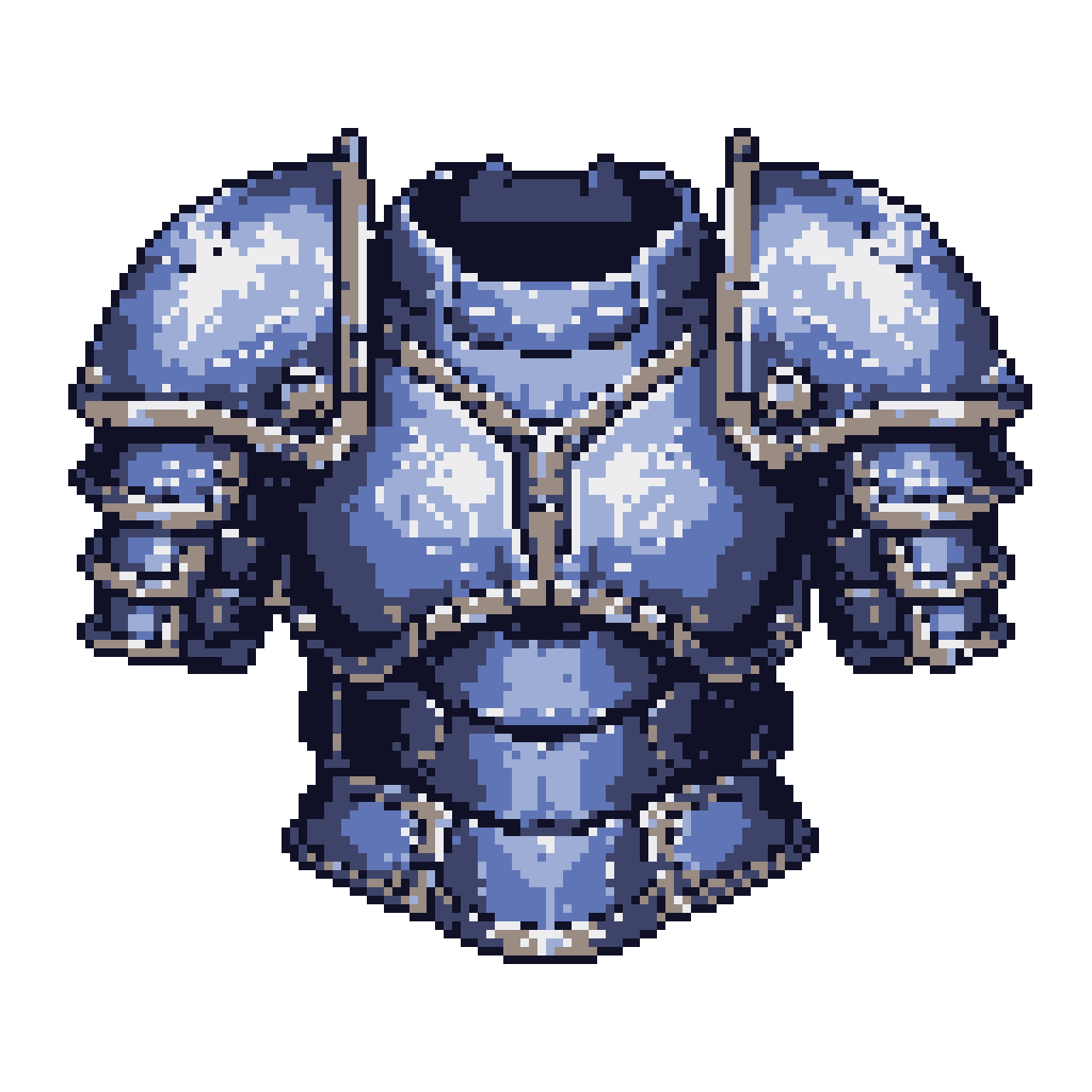Fantasy Armor: Blue-Purple Cuirass, Heroic Warrior Gear