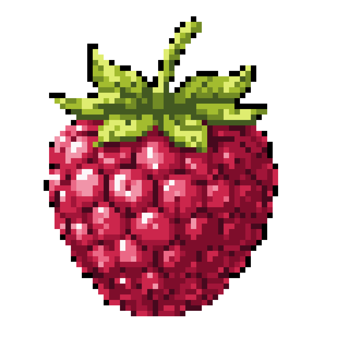 Juicy Raspberry: Vibrant Red Fruit Against Black