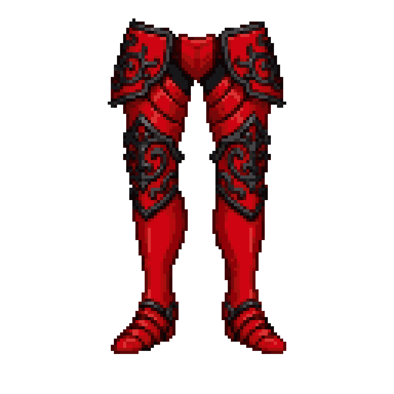 Two Part Leg Sprite Sprite: Crimson Demon Greaves: Legendary Warrior Leg Armor