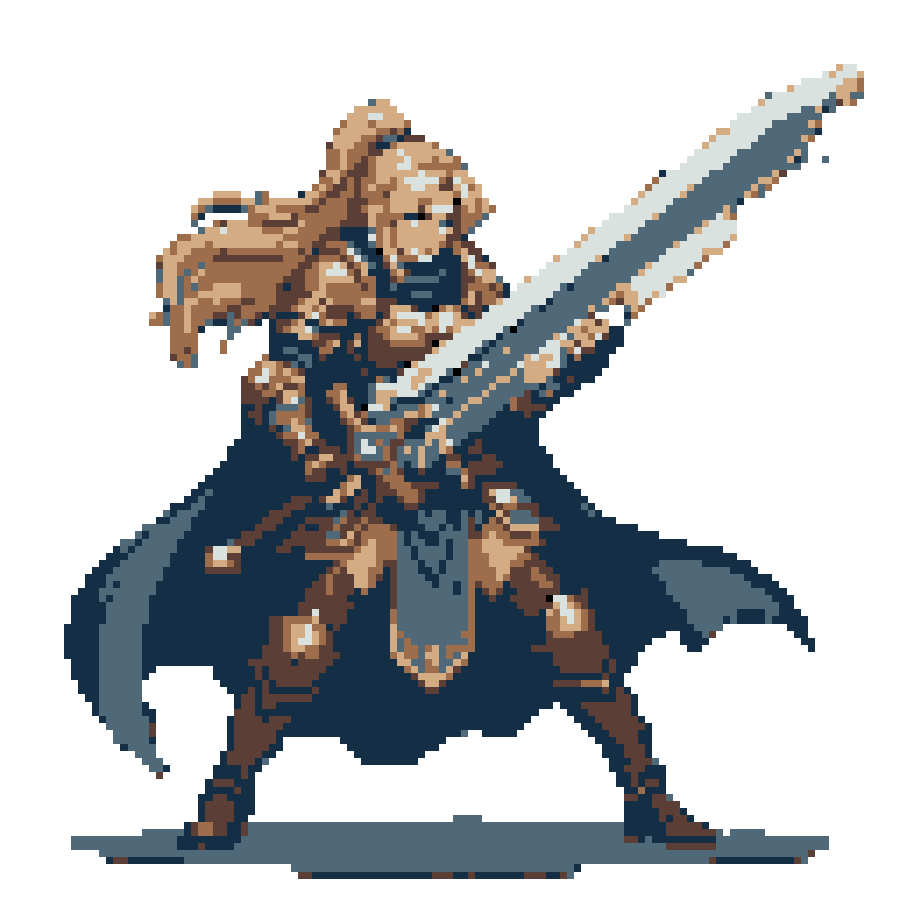 Fierce Animation Warrior's Fierce Stance: Epic Fantasy Hero