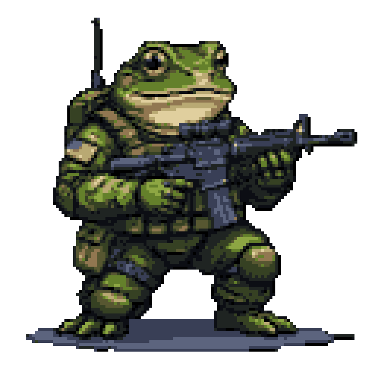 Frog Soldier Ready: Armed Amphibian Combat Readiness