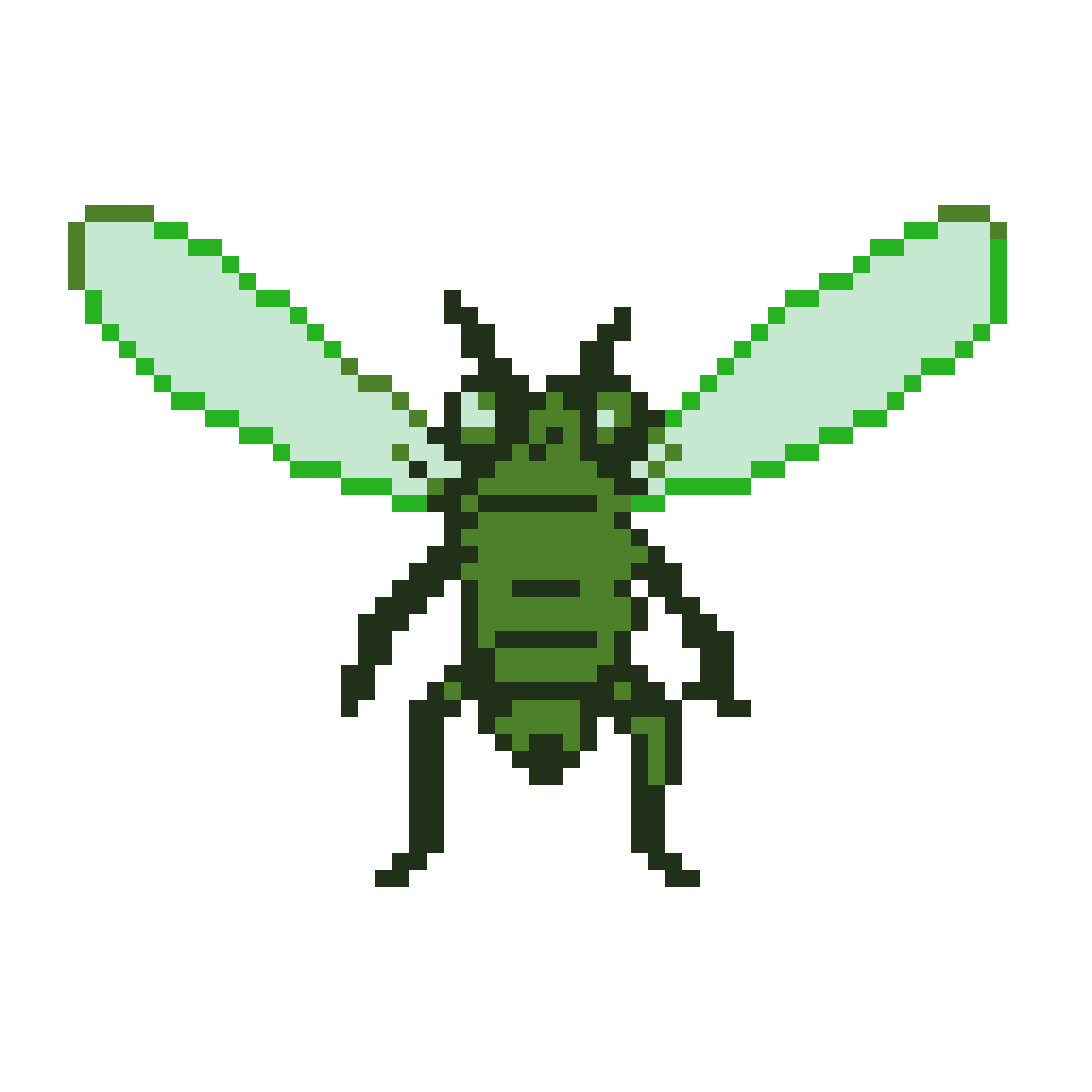 Fly Monster Pixel Green Fly Monster: Unsettling Vision, Digital Ready
