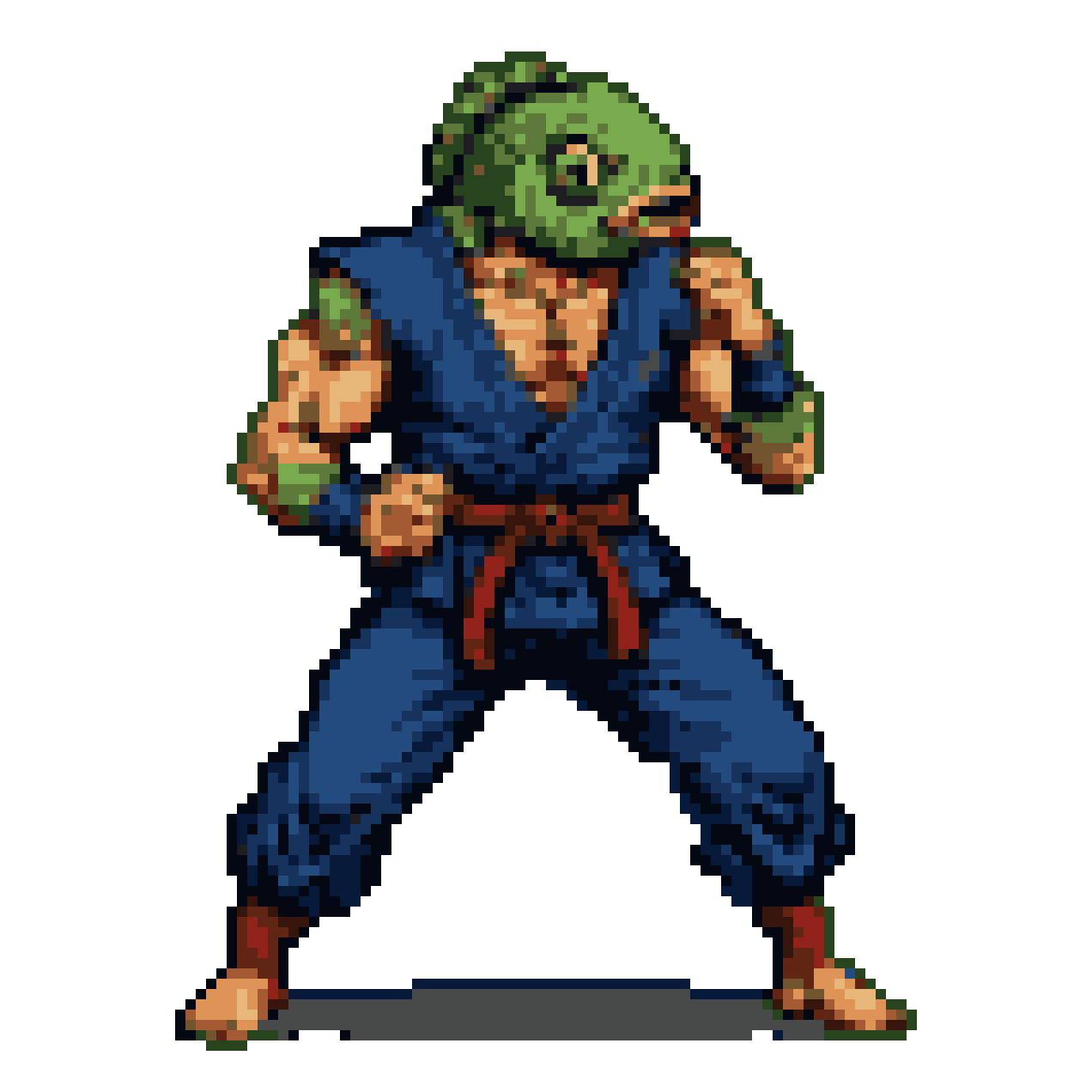 Fish-Headed Warrior: Intense Combo Attack Animation