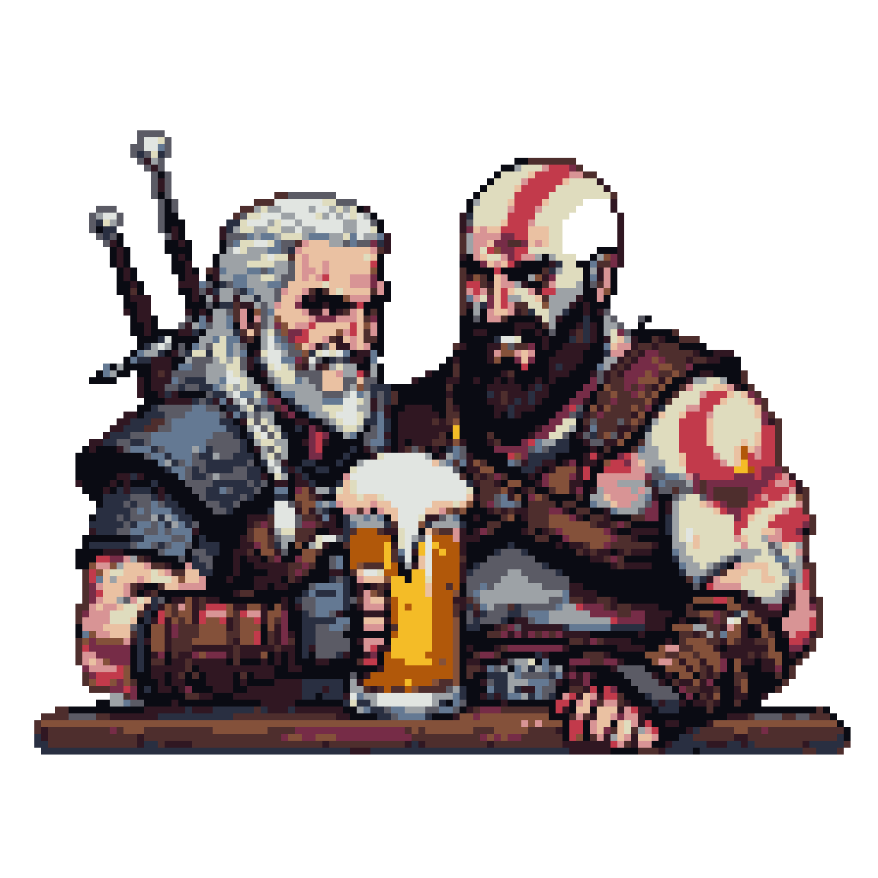 Geralt & Kratos Toast: Epic Witcher & Godly Brew