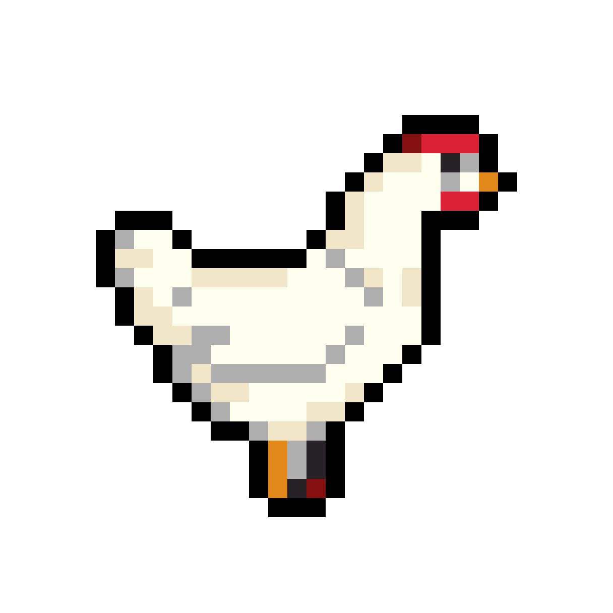 Lone Chicken Stands Tall: Retro Farmyard Charm