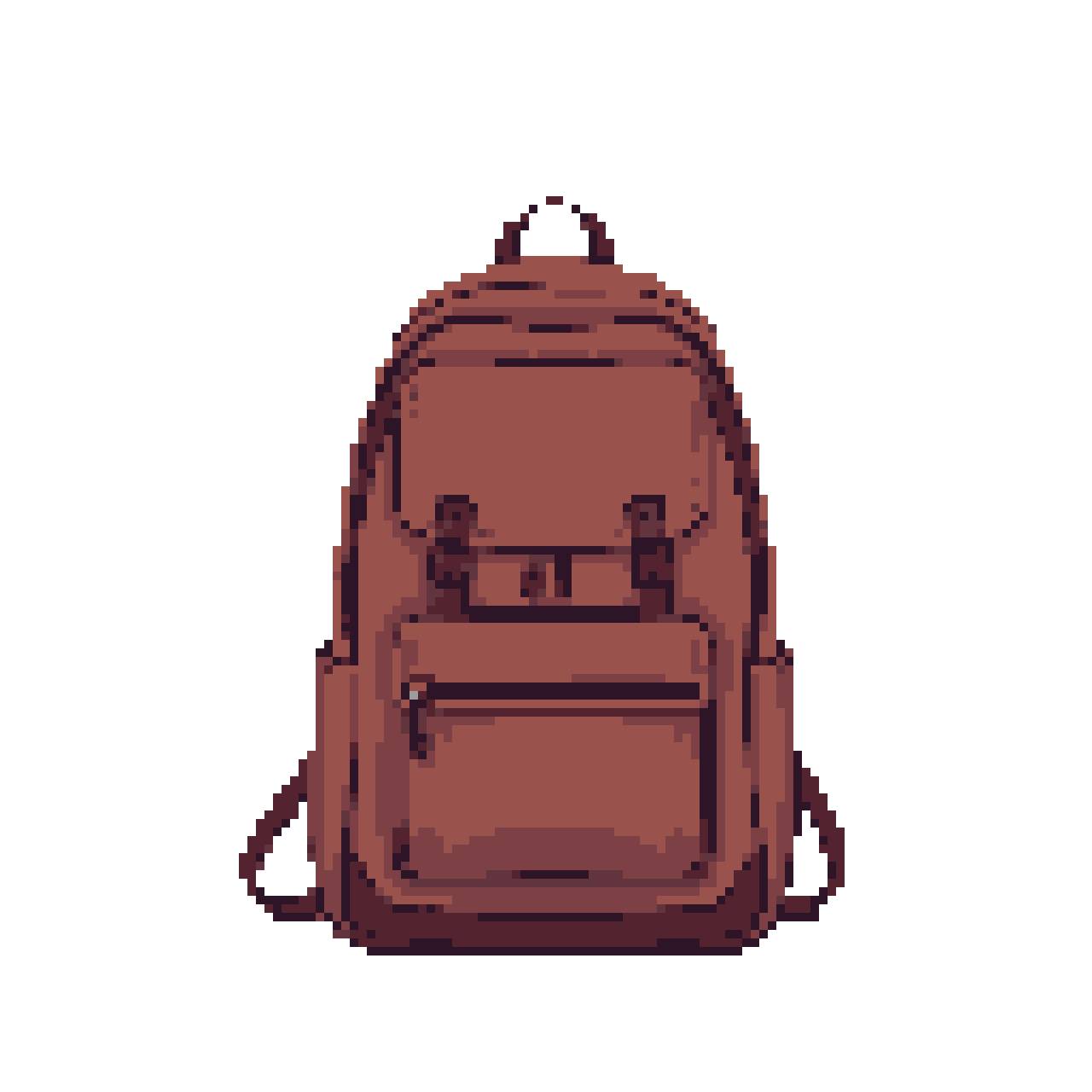 Sprite: Classic Red-Brown Backpack: Simple, Earthy Style