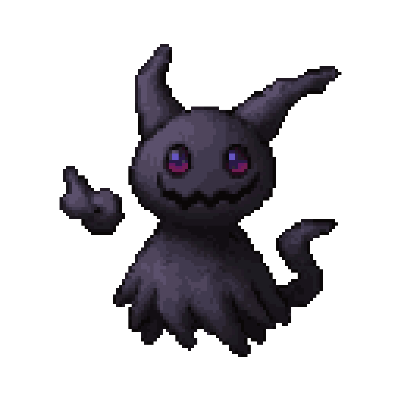 Shadow Creature with Glowing Eyes Beckons