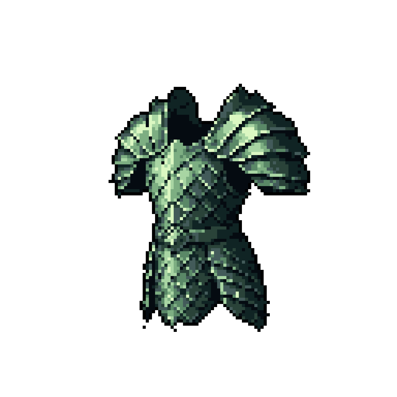 Floating Armor Floating Green Armor: Mysterious Display of Craftsmanship