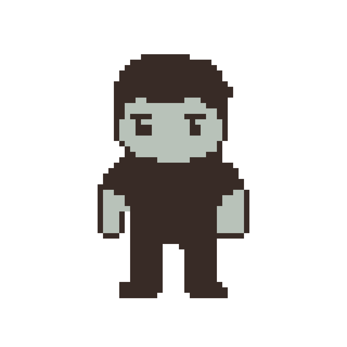 Melancholy Figure: AI-Generated 64x64 Character