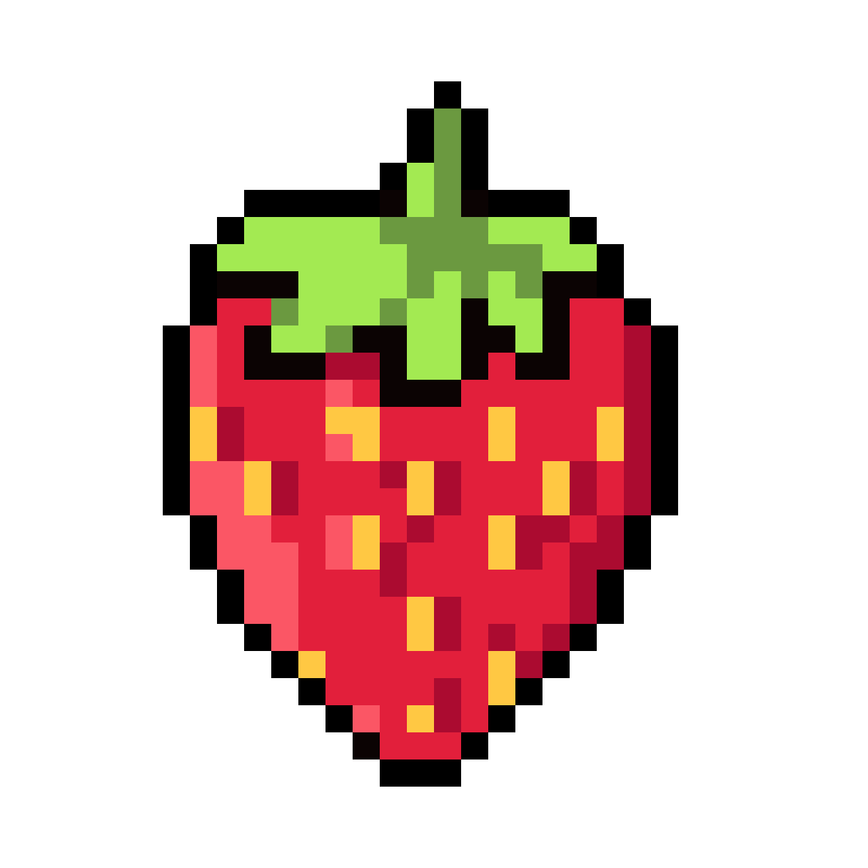 Cute Strawberry Icon: Bright, Retro Berry Art