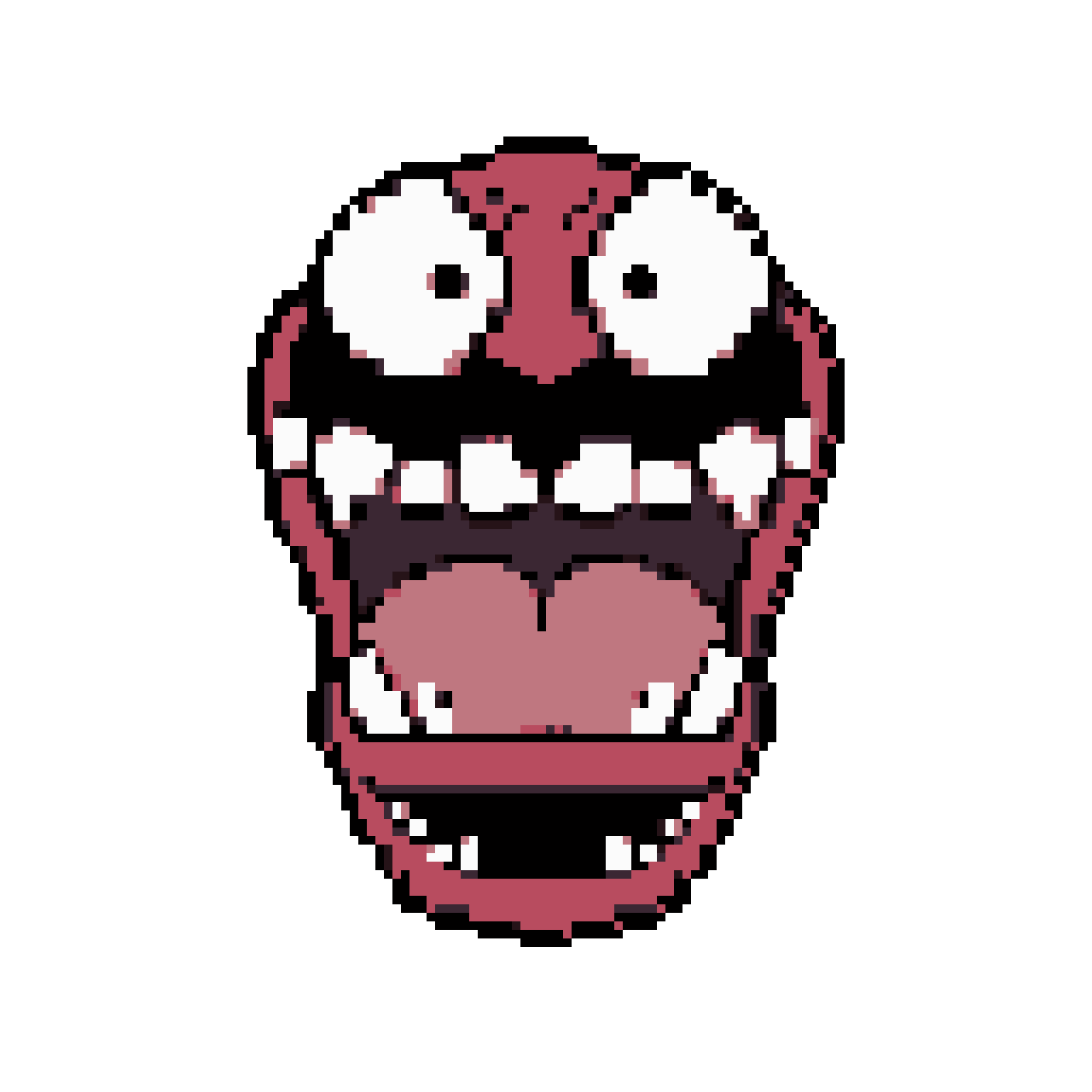 Grotesque Screaming Face: Retro Horror Portrait