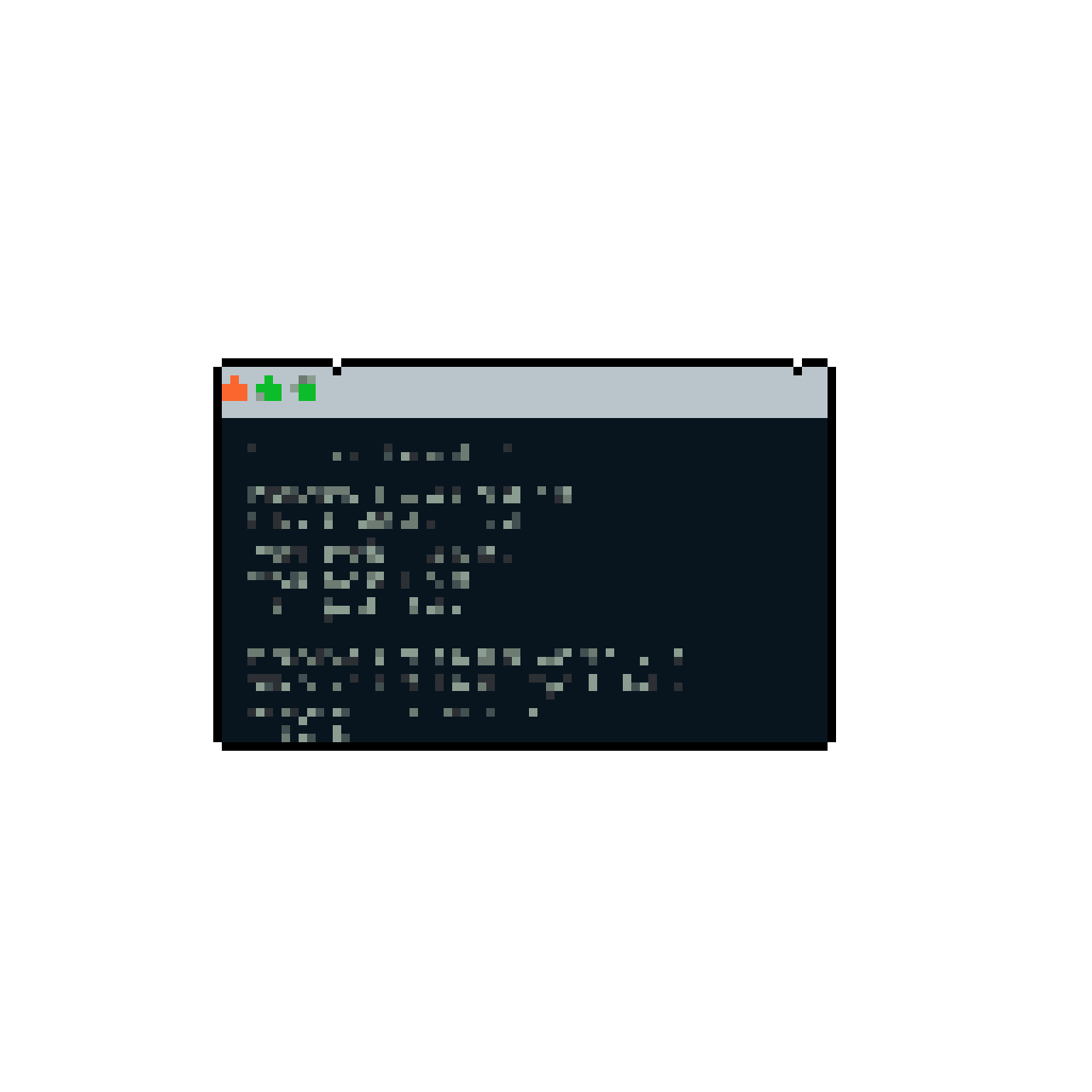 Retro Terminal Window: Code Output & Controls