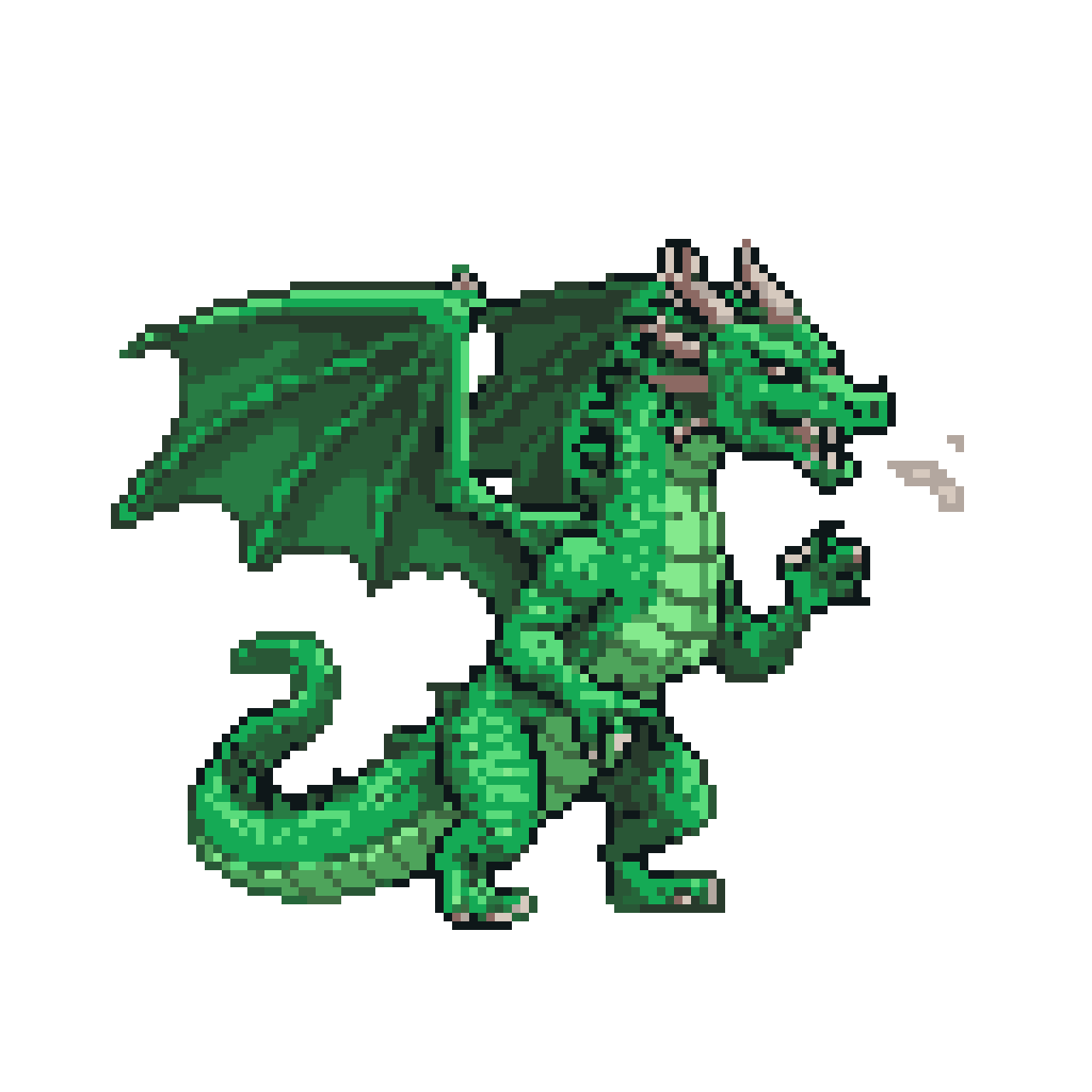 Green Dragon Roar: Powerful Fantasy Creature