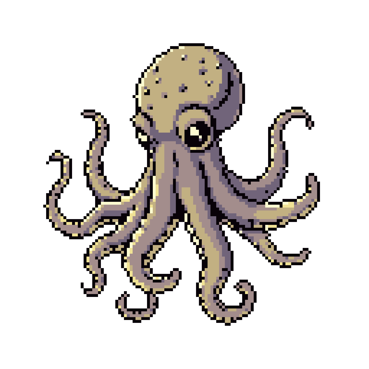 Mysterious Octopus Floats in Dark Void