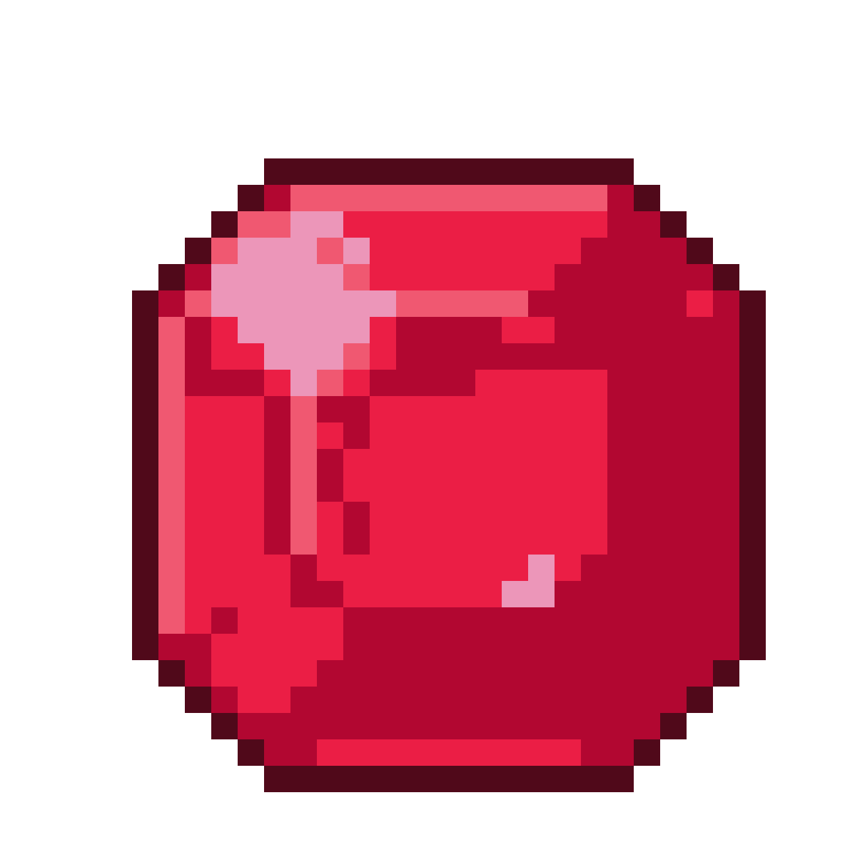 Radiant Ruby Gem: AI Art, 32x32, Transparent
