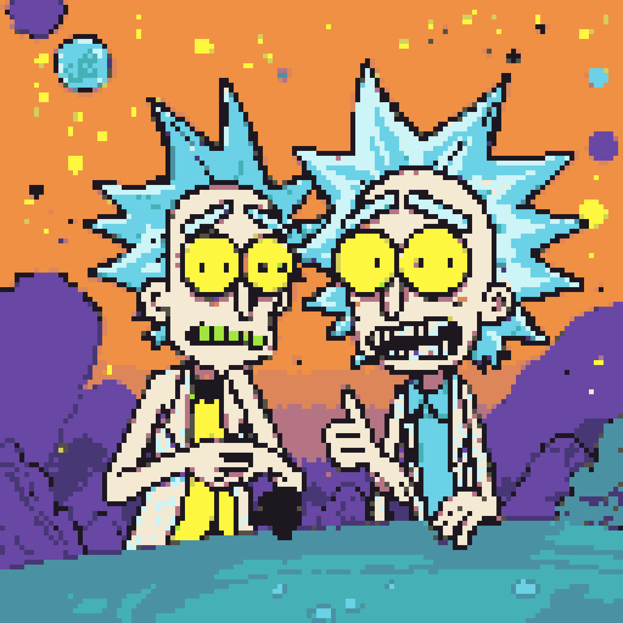 AI Sprite: Rick & Morty's Psychedelic Alien Adventure!