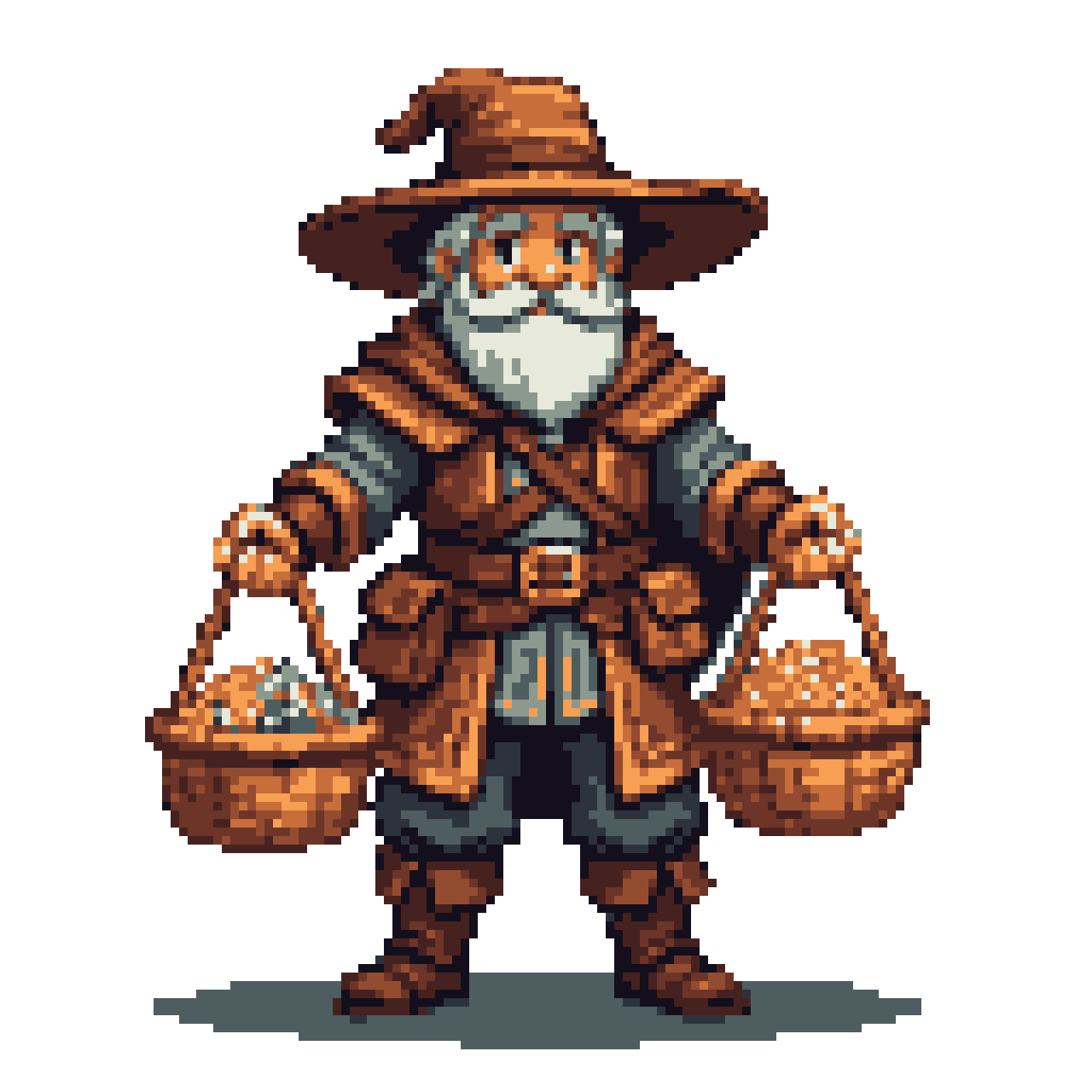 Sprite: Wealthy Gnome Merchant with Treasure Basket