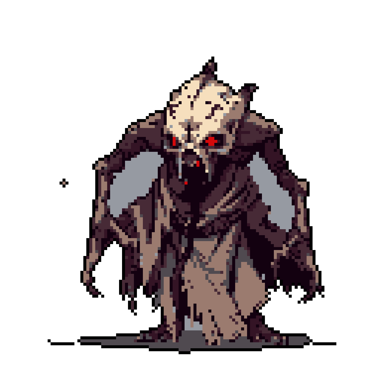 Monstrous Bat-Creature Snarls: Gothic Horror Art
