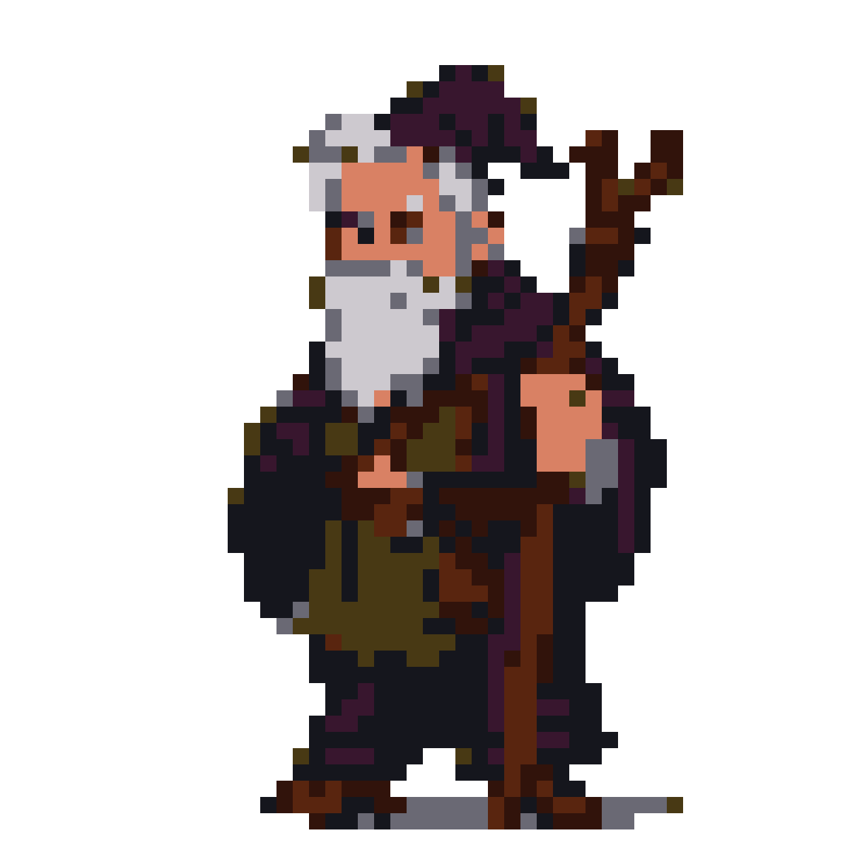 Wise Old Wizard Contemplates - Idle Animation