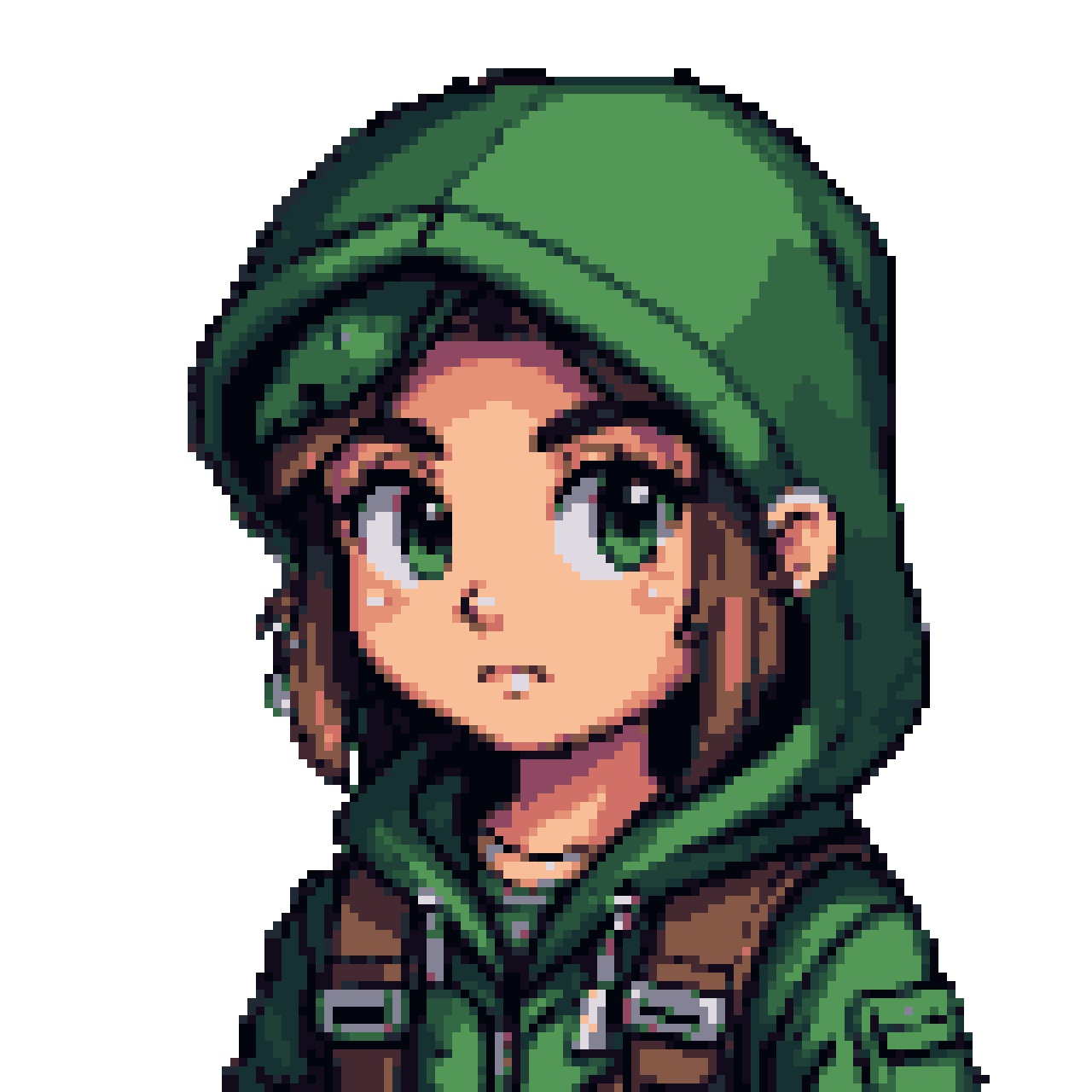 Green-hooded Explorer: Curious & Apprehensive Sprite