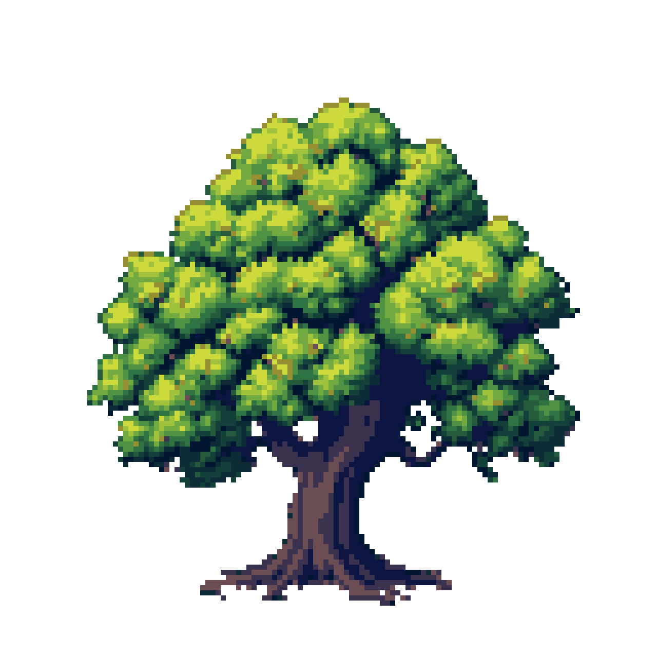 AI Sprite: Majestic Tree Sentinel: Sunlight & Serene Wilderness