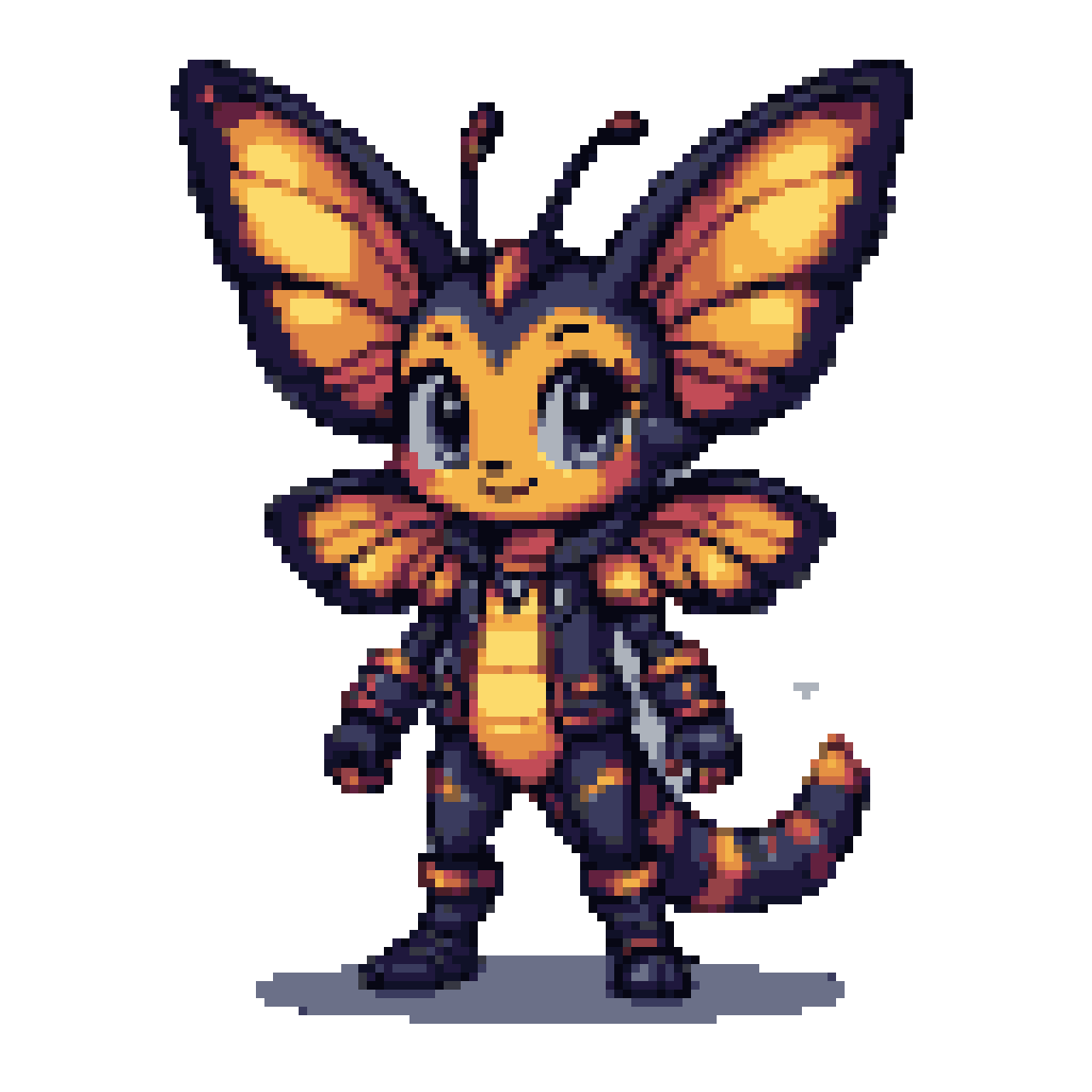 Whimsical Moth-Knight Explores a Fantasy Realm