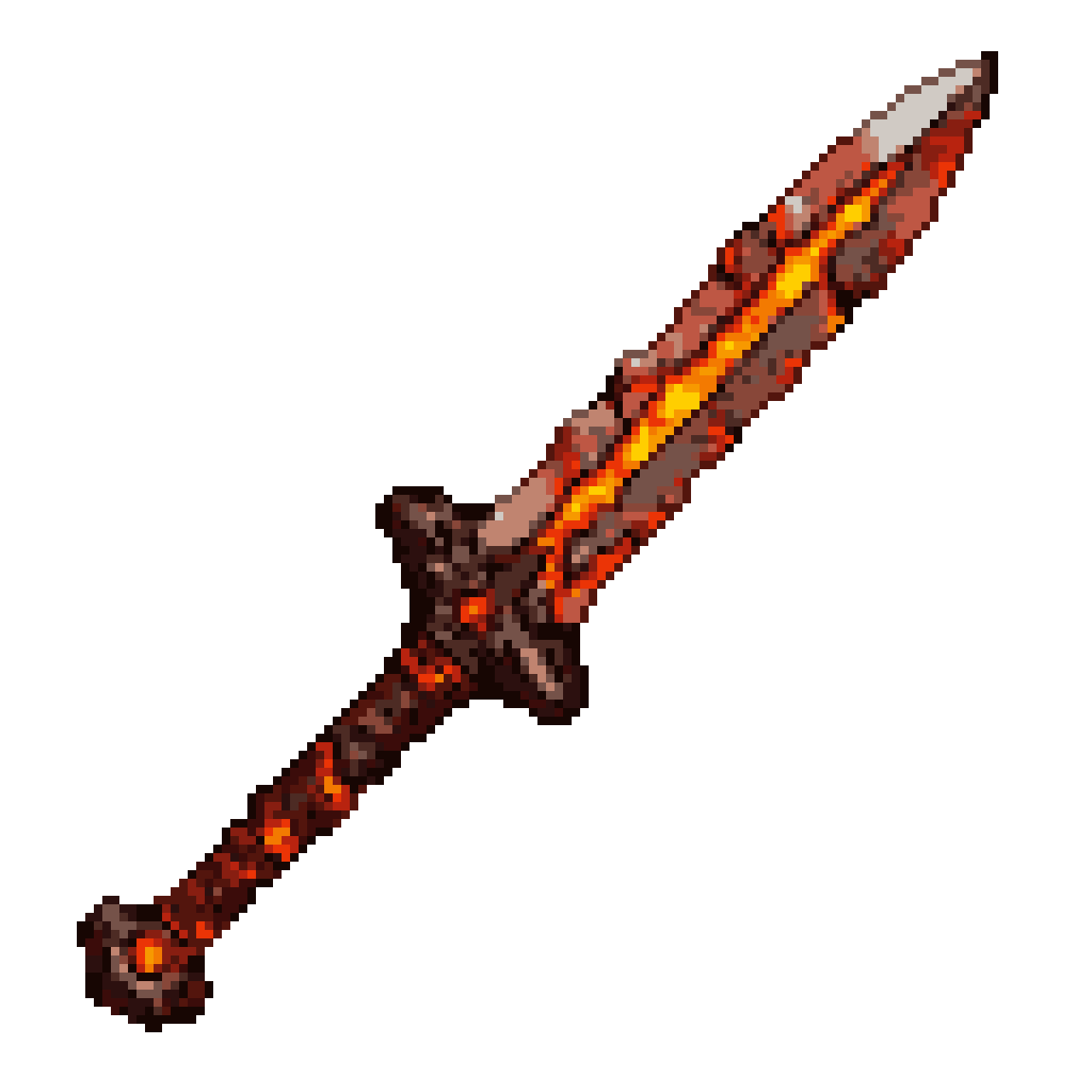 Volcanic Sword: Fiery Elemental Fury Weapon