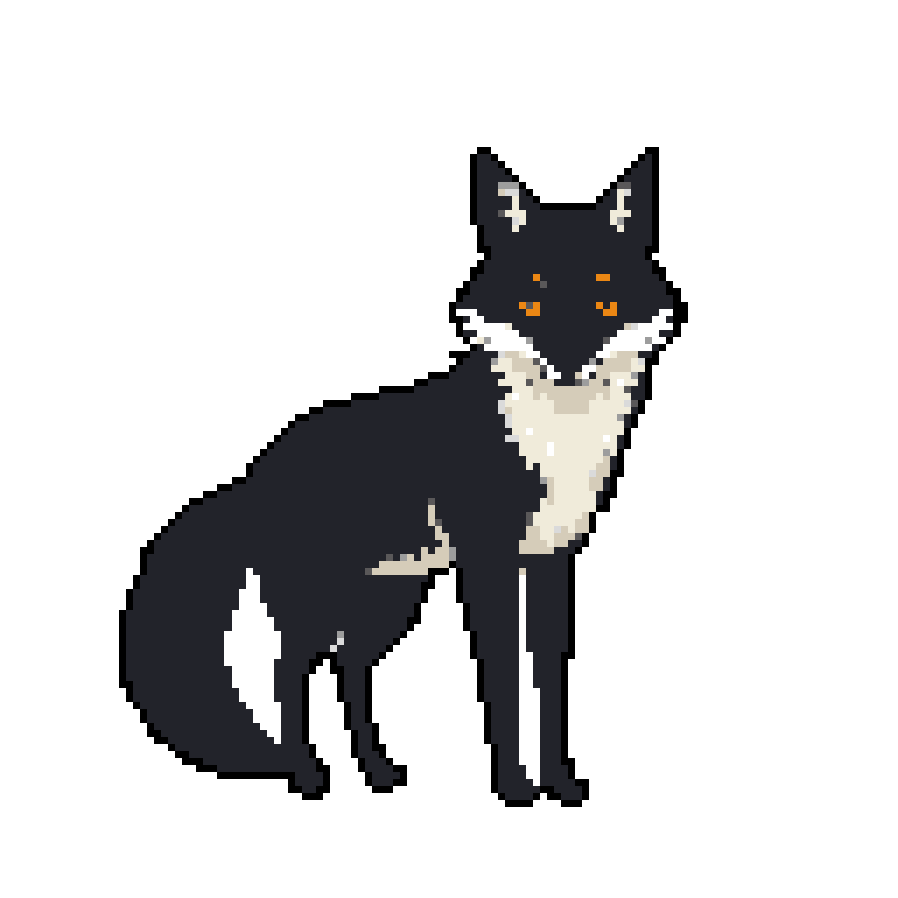 Mysterious Fox: Alert Gaze, Muted Tones, Dark Background
