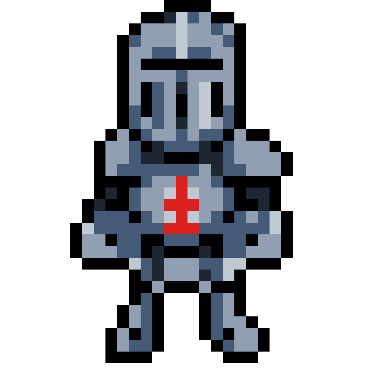 Stoic Knight Emblem: Retro Game Sprite