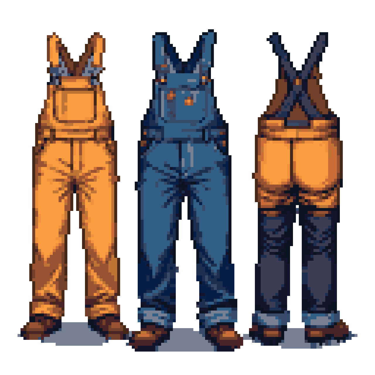 Vintage Overalls: Rustic Workwear Trio