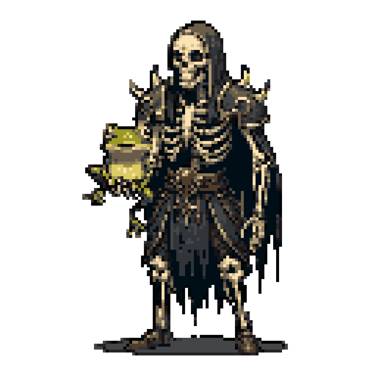 Pixie Skeleton Sprite: Skeleton Guardian of the Glowing Frog