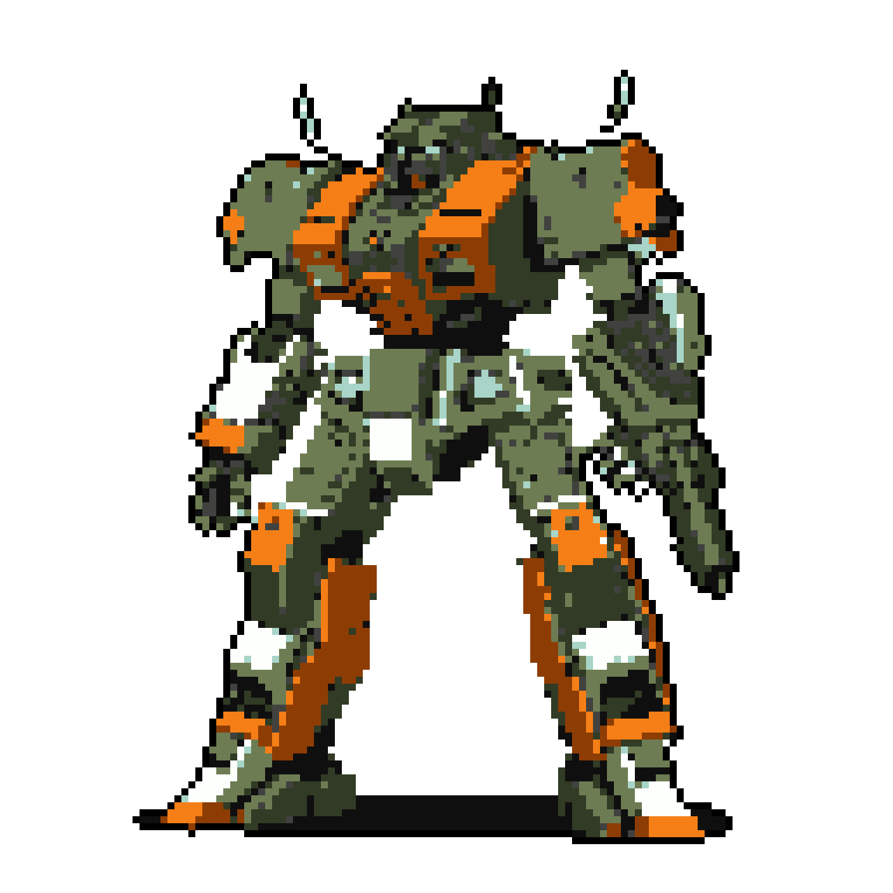 Olive Green Combat Mech: Ready for Action
