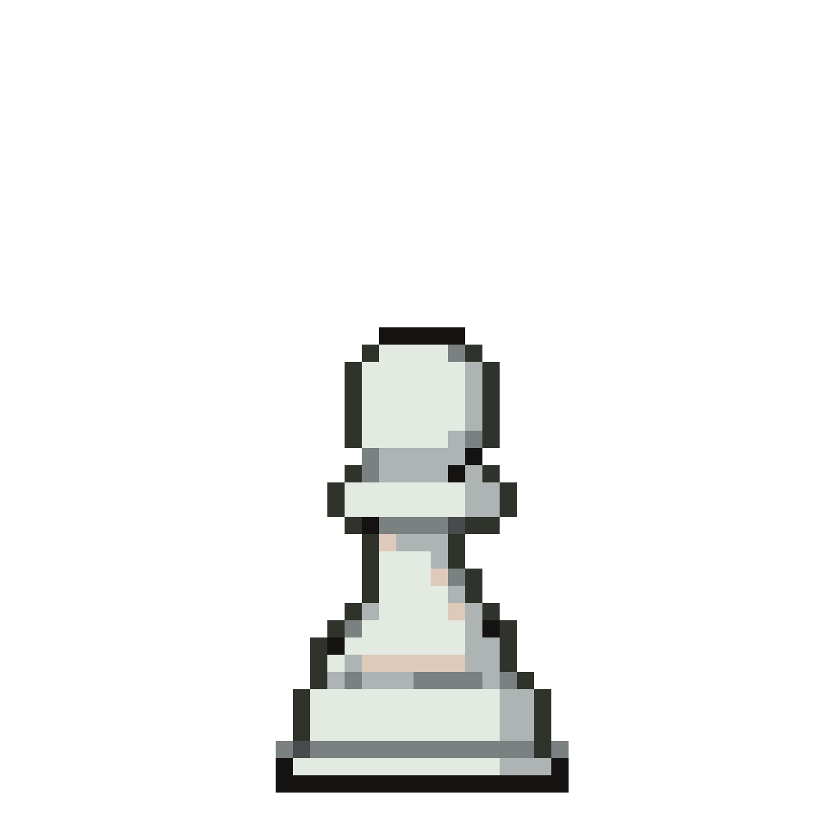 Pawn Animation White Pawn's Quiet Stance: Chess Strategy Animation