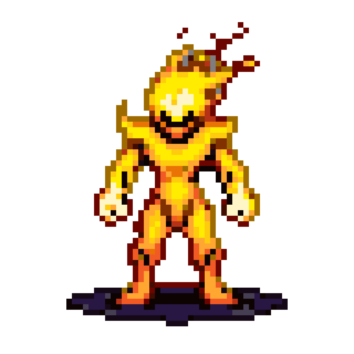 Fiery Elemental Combat: Aggressive Flame Creature