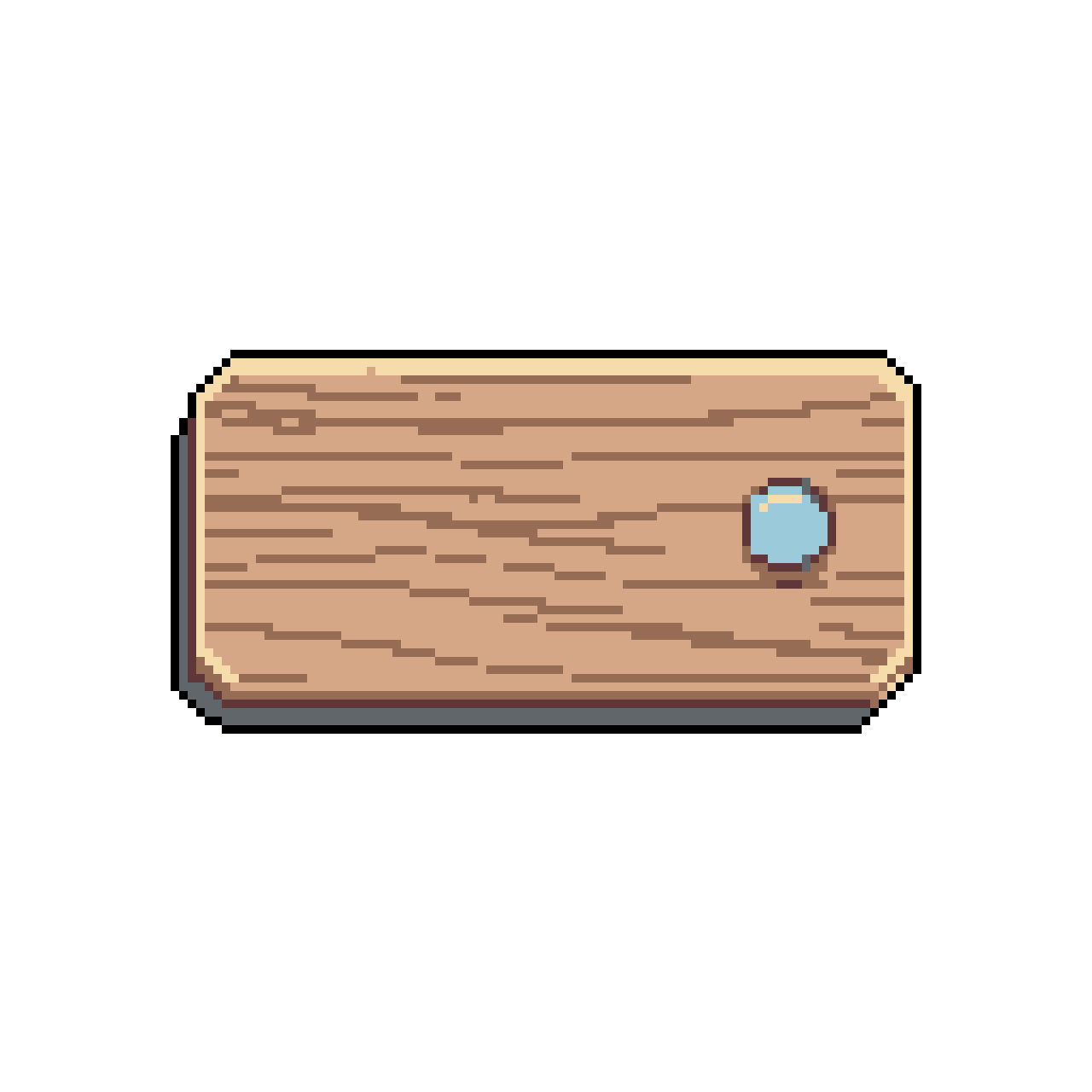 Sprite: Wooden Plank with Blue Tack - Simple UI Element