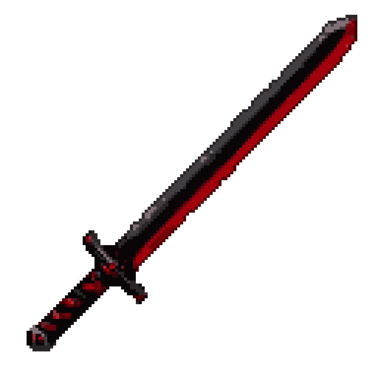 Red Carbuncle Sword Crimson Edge: Menacing Black & Red Combat Sword